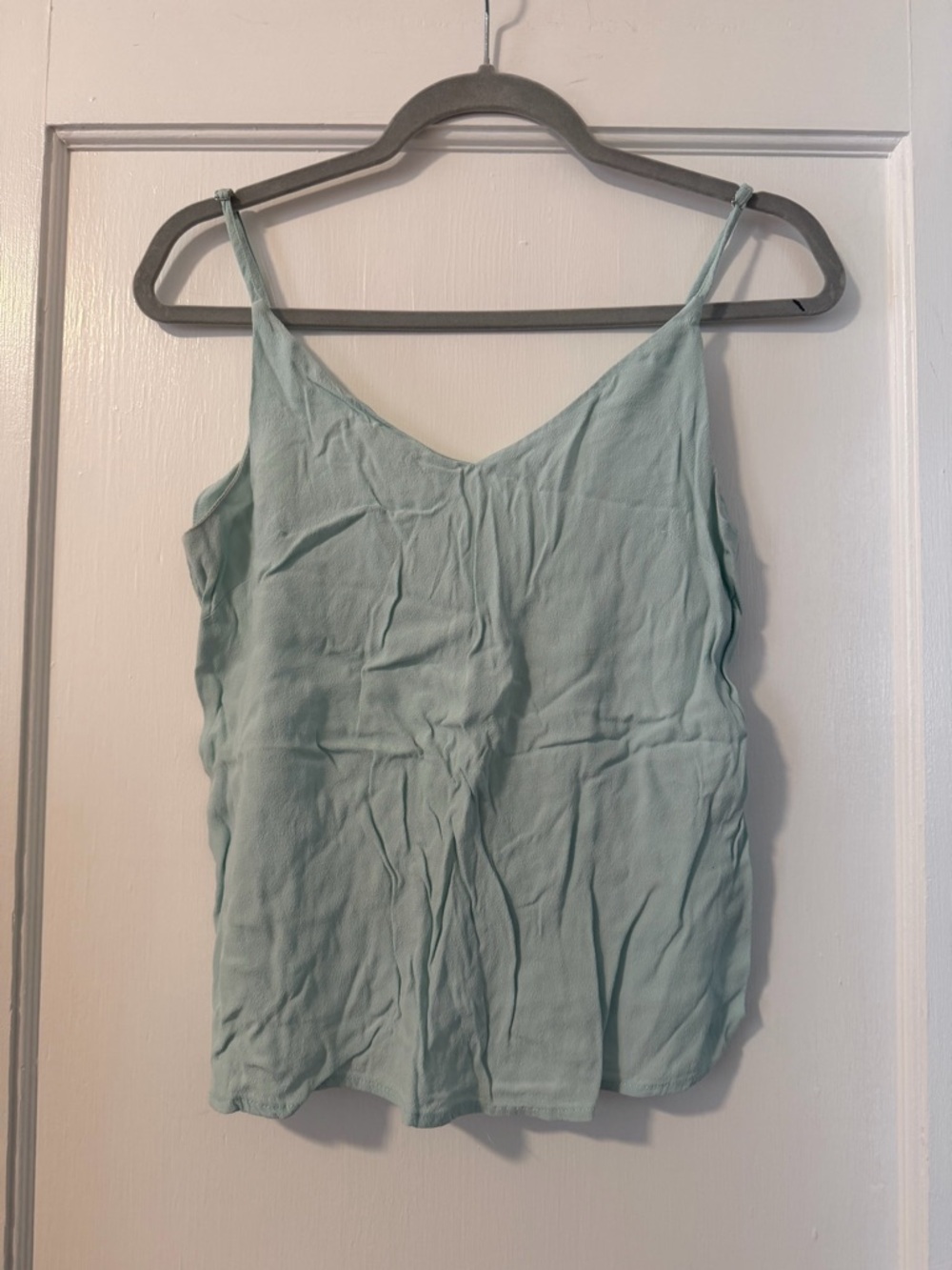 Womens Light Blue V-Neck Cami Tank Top